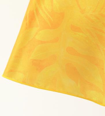 Hula Kids One Shoulder Dress with Hawaiian Leaf / Luxury Collection / Yellow / Jp221ye