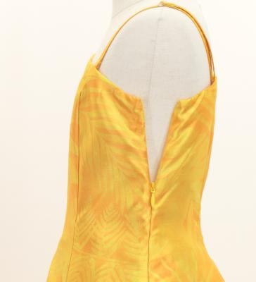 Hula Kids One Shoulder Dress with Hawaiian Leaf / Luxury Collection / Yellow / Jp221ye