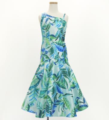 Hula Kids One Shoulder Dress with Leaf / Luxury Collection / Light Blue / Jp222lbl
