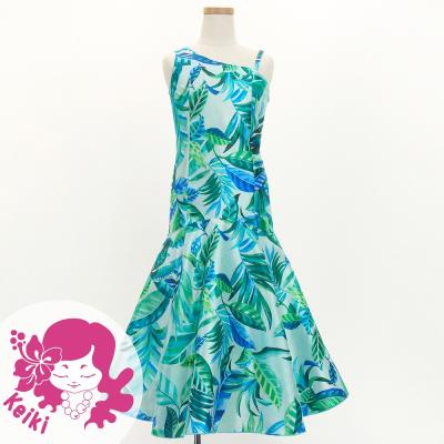 Hula Kids One Shoulder Dress with Leaf / Luxury Collection / Light Blue / Jp222lbl