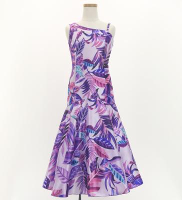Hula Kids One Shoulder Dress with Leaf / Luxury Collection / Purple / Jp222pu