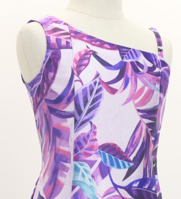 Hula Kids One Shoulder Dress with Leaf / Luxury Collection / Purple / Jp222pu