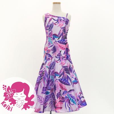 Hula Kids One Shoulder Dress with Leaf / Luxury Collection / Purple / Jp222pu