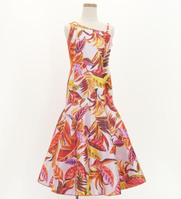 Hula Kids One Shoulder Dress with Leaf / Luxury Collection / Red / Jp222rd
