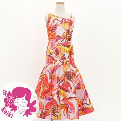 Hula Kids One Shoulder Dress with Leaf / Luxury Collection / Red / Jp222rd