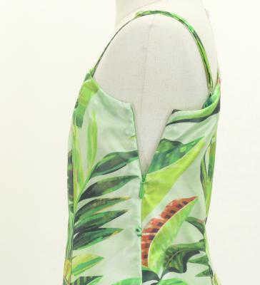 Hula Kids One Shoulder Dress with Leaf / Luxury Collection / Yellow Green / Jp222yegr