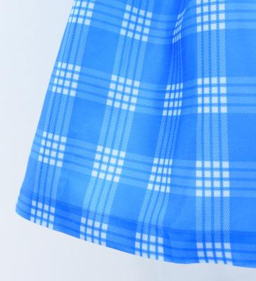 Hula Kids Shantung Pa'u Skirt with Palaka Check Print / Luxury Collection /Blue / Jp223bl
