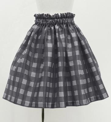 Hula Kids Shantung Pa'u Skirt with Palaka Check Print / Luxury Collection /Gray / Jp223gy