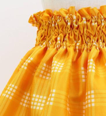 Hula Kids Shantung Pa'u Skirt with Palaka Check Print / Luxury Collection /Yellow / Jp223ye