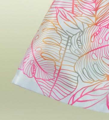 Hula Kids Shantung Pa'u Skirt with Hawaiian Leaf Print / Luxury Collection / White / Jp225wh