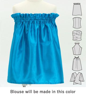 Hula Keiki Set-Up with Hawaiian Leaf Print / Luxury Collection / Blue / Jp226bl