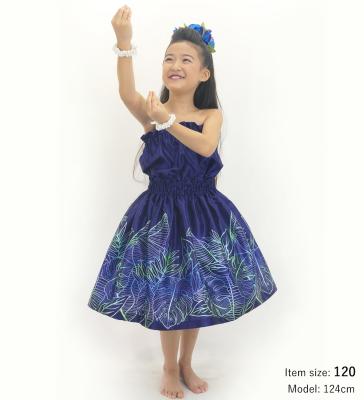 Hula Keiki Set-Up with Hawaiian Leaf Print / Luxury Collection / Navy / Jp226nv