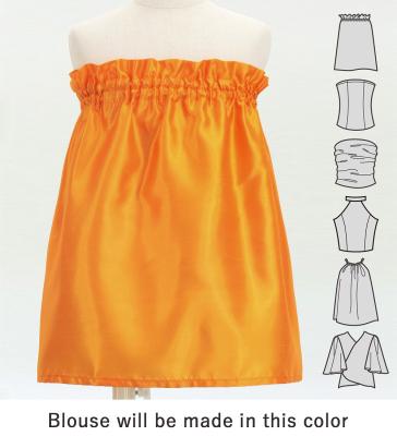 Hula Keiki Set-Up with Hawaiian Leaf Print / Luxury Collection / Orange / Jp226or