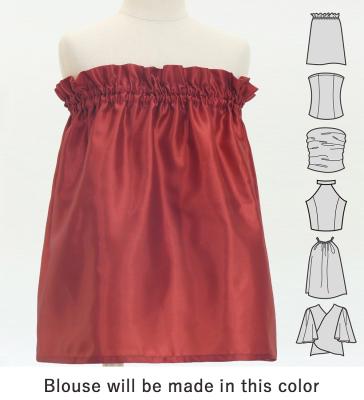 Hula Keiki Set-Up with Hawaiian Leaf Print / Luxury Collection / Red / Jp226rd