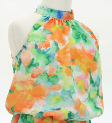 Hula Kids Koshibo Long Dress with Hawaiian Flower Print / Luxury Collection / Jp229-2