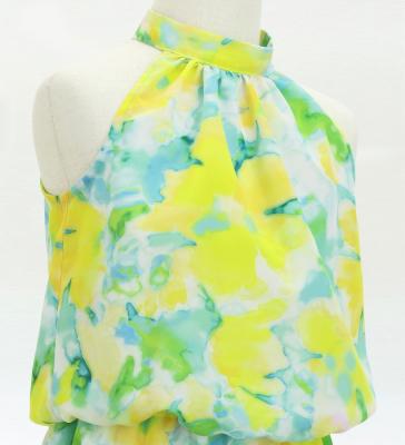 Hula Kids Koshibo Long Dress with Hawaiian Flower Print / Luxury Collection / Jp229-3