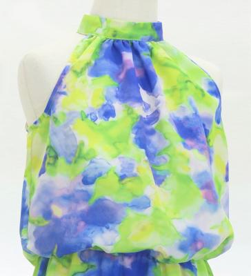 Hula Kids Koshibo Long Dress with Hawaiian Flower Print / Luxury Collection / Jp229-4