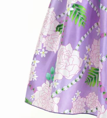 Hula Kids Shantung Dress with Lokelani Print / Luxury Collection / Lavender / Jp66lv