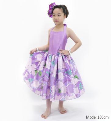 Hula Kids Shantung Dress with Lokelani Print / Luxury Collection / Lavender / Jp66lv