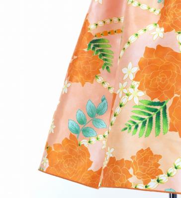 Hula Kids Shantung Dress with Lokelani Print / Luxury Collection / Orange / Jp66or