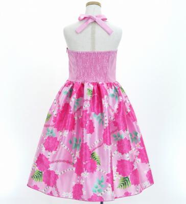 Hula Kids Shantung Dress with Lokelani Print / Luxury Collection /Pink / Jp66pi