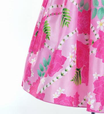 Hula Kids Shantung Dress with Lokelani Print / Luxury Collection /Pink / Jp66pi