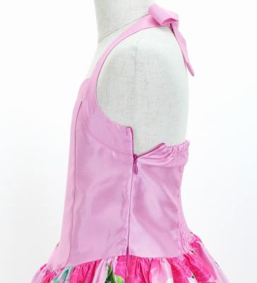 Hula Kids Shantung Dress with Lokelani Print / Luxury Collection /Pink / Jp66pi