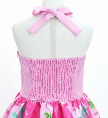 Hula Kids Shantung Dress with Lokelani Print / Luxury Collection /Pink / Jp66pi