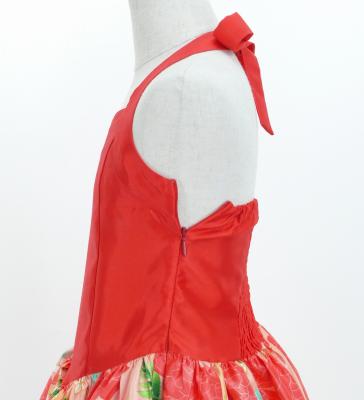 Hula Kids Shantung Dress with Lokelani Print / Luxury Collection / Red / Jp66rd