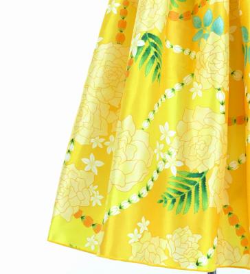 Hula Kids Shantung Dress with Lokelani Print / Luxury Collection / Yellow / Jp66ye