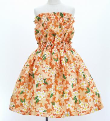 Hula Set up Keiki with Plumeria Print / Luxury Collection / Orange / Jp67or