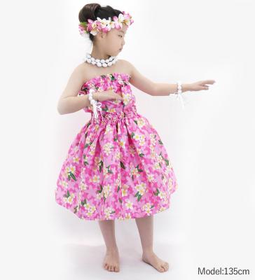 Hula Set up Keiki with Plumeria Print / Luxury Collection / Pink / Jp67pi