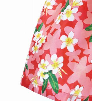 Hula Set up Keiki with Plumeria Print / Luxury Collection / Red / Jp67rd