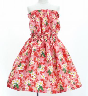 Hula Set up Keiki with Plumeria Print / Luxury Collection / Red / Jp67rd