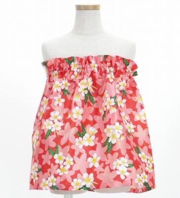 Hula Set up Keiki with Plumeria Print / Luxury Collection / Red / Jp67rd