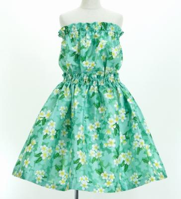 Hula Set up Keiki with Plumeria Print / Luxury Collection / Turquoise Blue / Jp67tbl