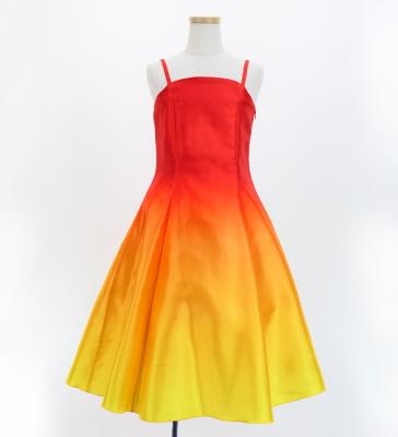 Hula Midi Gradation Dress/ Luxury Collection / Dark Orange & Yellow / Jp69dorye