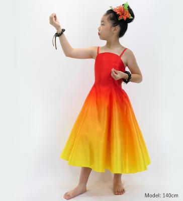 Hula Midi Gradation Dress/ Luxury Collection / Dark Orange & Yellow / Jp69dorye