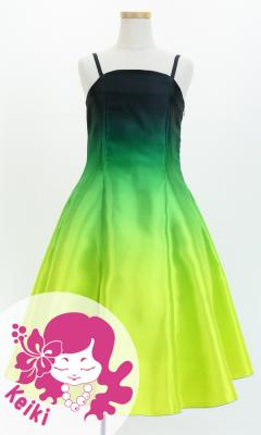 Hula Midi Gradation Dress/ Luxury Collection / Green & Yellow / Jp69grye