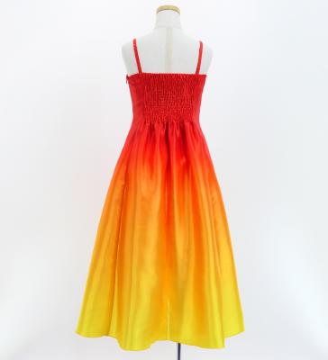 Hula Long Gradation Dress/ Luxury Collection / Dark Orange & Yellow / Jp70dorye