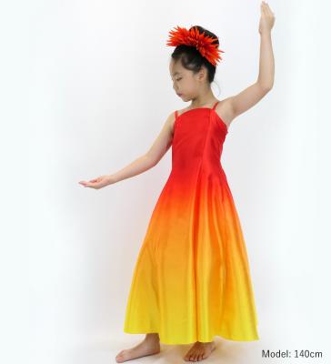 Hula Long Gradation Dress/ Luxury Collection / Dark Orange & Yellow / Jp70dorye