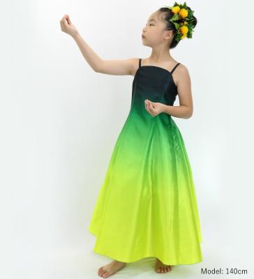 Hula Long Gradation Dress/ Luxury Collection / Green & Yellow / Jp70grye