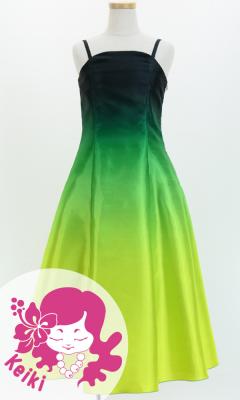 Hula Long Gradation Dress/ Luxury Collection / Green & Yellow / Jp70grye