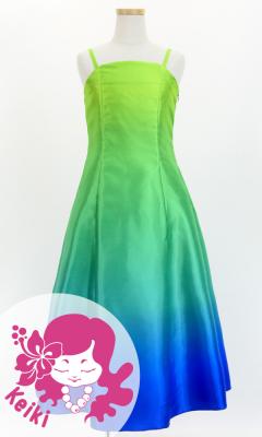 Hula Long Gradation Dress/ Luxury Collection / YEL GRN & BLU / Jp70yegrbl