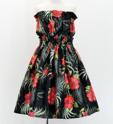 Hula Set up Keiki with Hibiscus Print / Luxury Collection / Black / Jp71bk