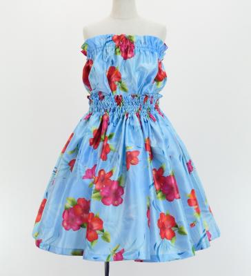 Hula Set up Keiki with Hibiscus Print / Luxury Collection / Light Blue / Jp71lbl