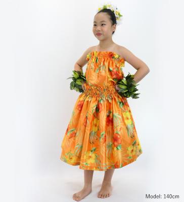 Hula Set up Keiki with Hibiscus Print / Luxury Collection / Orange / Jp71or
