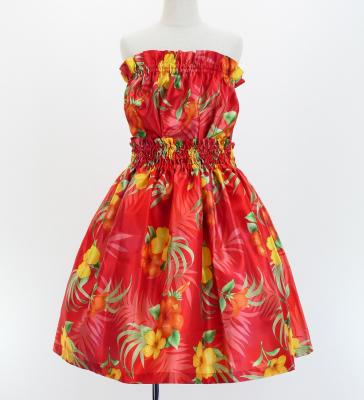 Hula Set up Keiki with Hibiscus Print / Luxury Collection / Red / Jp71rd