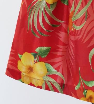 Hula Set up Keiki with Hibiscus Print / Luxury Collection / Red / Jp71rd