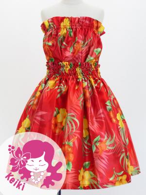 Hula Set up Keiki with Hibiscus Print / Luxury Collection / Red / Jp71rd